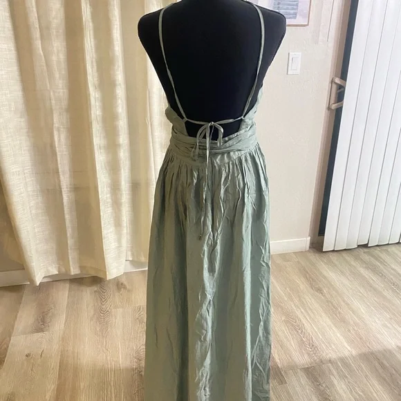 Hello Molly Halter Maxi Dress in Soft Blue - Picture 6 of 10